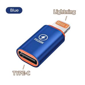 Type c to Lightning 変換アダプタ 変換コネクタPD20W 120W急速充電 高速伝送 (ブルー)× 1個