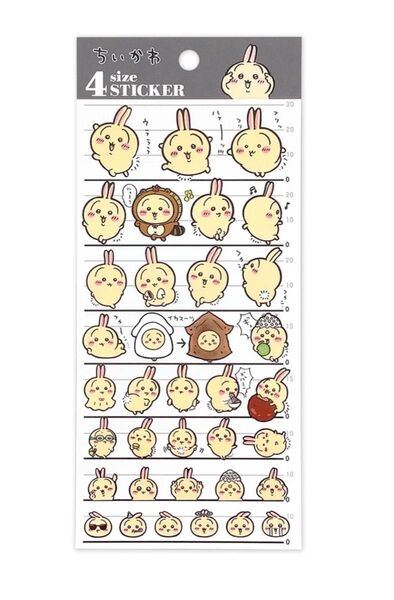 4SIZEステッカー ちいかわ うさぎ シール キャラクター STICKER