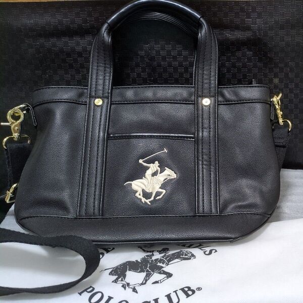 BEVERLY HILLS POLO CLUB 2way バッグ ブラック 黒