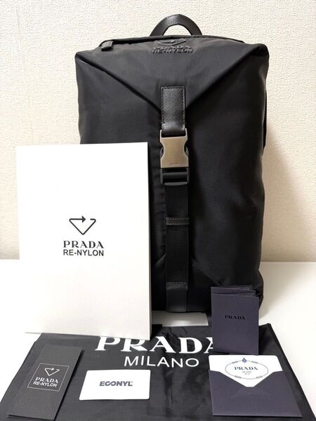 PRADA プラダ Re-Nylon サフィアーノレザーリュック バックパック