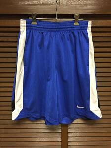 Nike ポケット付き バスパン 青/白/黒 L USED バスケット