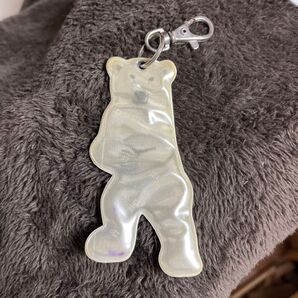 marimekko廃盤品 リフレクター キーホルダーシロクマ ナヌーク 反射板