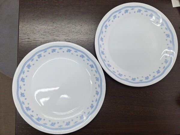 コレール モーニングブルー 平皿 二枚 セット 未使用品 格安 皿 CORELLE コレール 洋食器 プレート