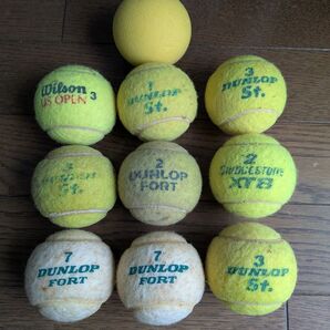 テニスボール まとめ売り 9球+スポンジボールセット Wilson DUNLOP BRIDGESTONE