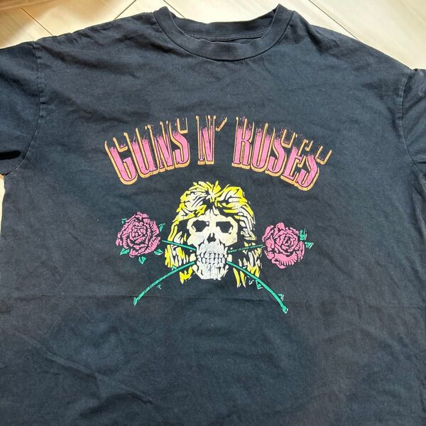 Guns N' Roses Tシャツ ヴィンテージ バンドTシャツ GUNSN'Roses バンドT 黒 M 半袖 ドクロ
