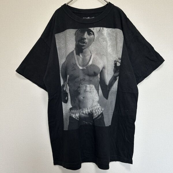 TUPAC 2PAC FRUIT OF THE LOOM Tシャツ TUPAC 2pac ラップTシャツ 黒 L バンドT
