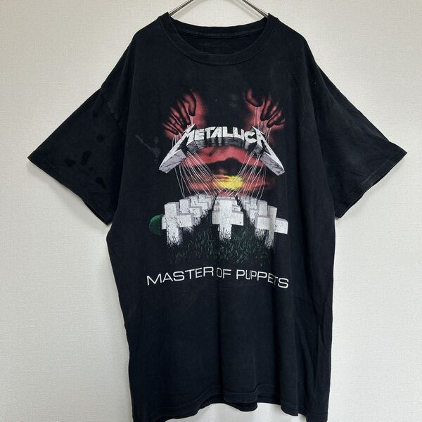 METALLICA MASTER OF PUPPETS Tシャツ メタリカ バンドTシャツ 半袖 Tシャツ 黒 Lサイズ