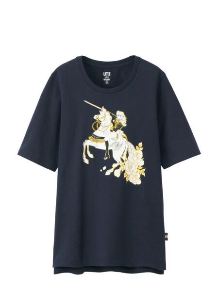 【未使用】ベルサイユのばら ユニクロ UT 半袖Tシャツ ネイビー Lサイズ オスカル