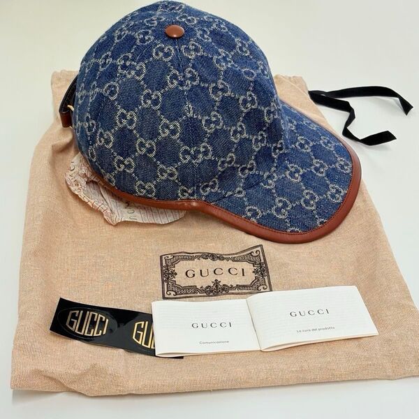 GUCCI GGデニム ベースボールキャップ 正規品