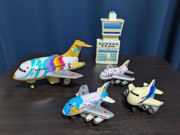 飛行機 ブリキ 模型 ポケモンジェット99 ANA JAS MD−90 JAL RESORT EXPRESS B747 ジャンボ