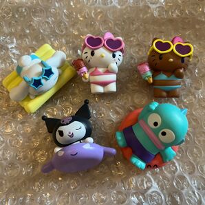 サンリオ みんなでプールフィギュア 全5種 コンプリートセット Sanrio