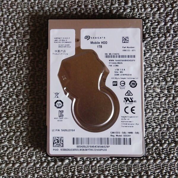 ★ 2.5インチ 1TB HDD SEAGATE ST1000LM035