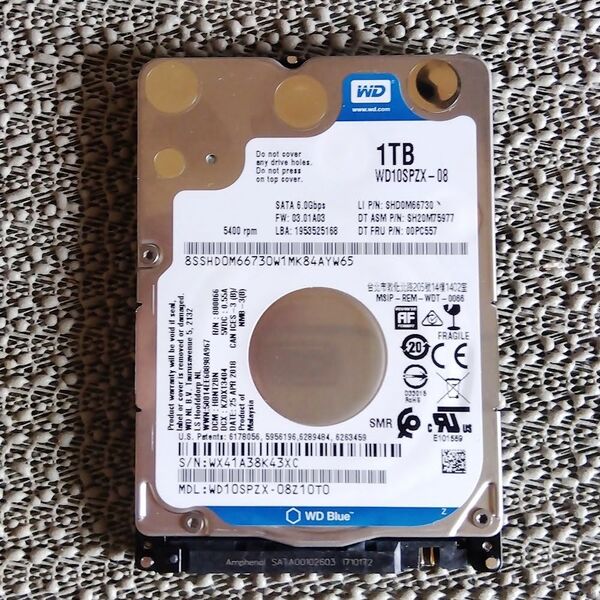 ★ 2.5インチ 1TB HDD WD10SPZX-08Z10T0