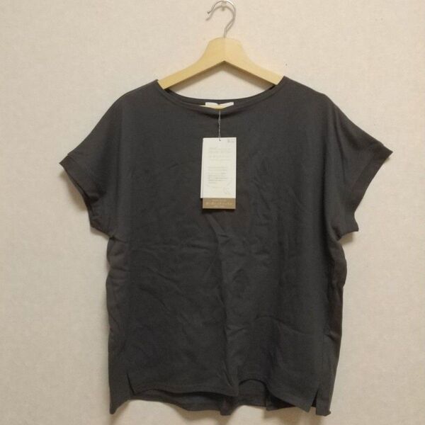 シーズンリーズン オーガニックコットン 綿 チャコール グレー Tシャツ L 半袖 カットソー トップス