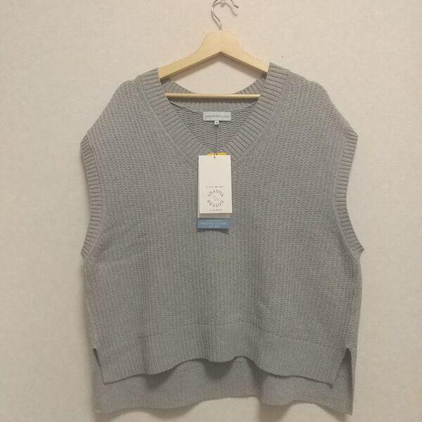 SEASON REASON Vネック ニット ベスト 3L 2XL