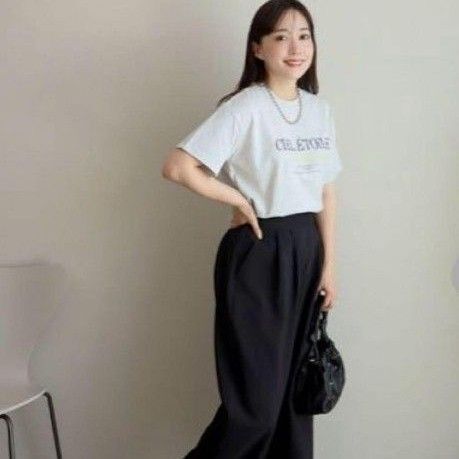 【新品未使用タグ付き】 しまむら terawear emu てらさん てら カラーロゴ刺繍Tシャツ LL