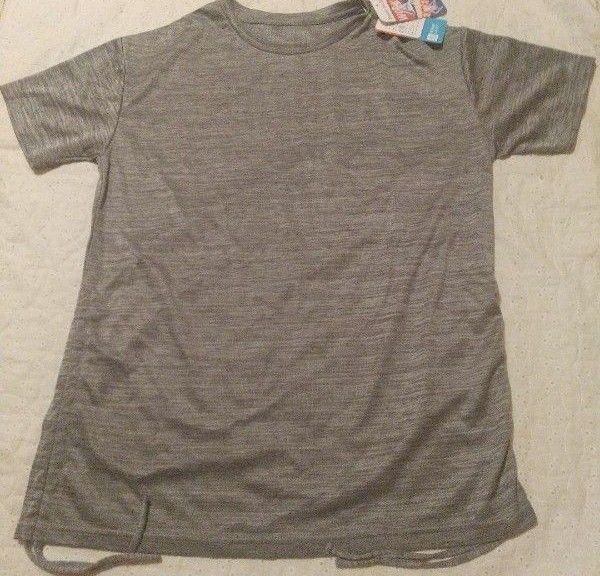 メッシュ 裾 シャーリングT Tシャツ 半袖 カットソー 吸水速乾 ストレッチ