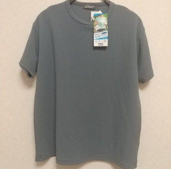 ワッフルT 半袖 Tシャツ 海 プール DRY 抗菌防臭 ストレッチ UPF50 カットソー クルーネック