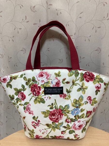 楕円形底★ハンドメイド★トートバック★花柄