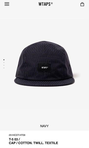WTAPS ダブルタップス 25SS 251HCDT-HT09 ランダムチェックキャップ 紺 ワーク Cap WEEK11
