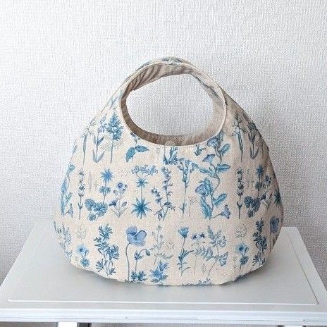 ブルーボタニカル 丸底 ころりんバック ハンドメイド 丸いバック 軽いバック