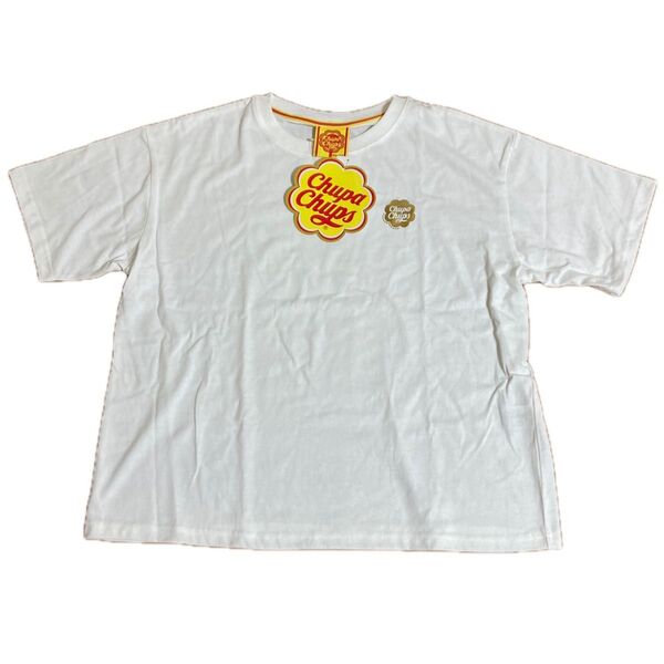 しまむら チュッパチャプス バックプリント ゴールドラメ Tシャツ LL