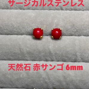 天然石 赤サンゴ 6mm