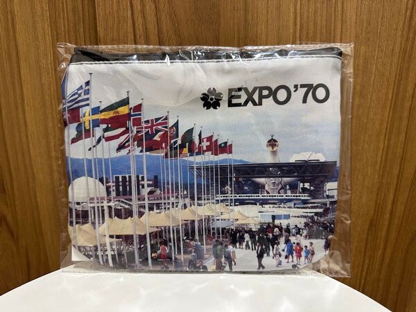 70 万博 フラット ポーチ 新品 1970 大阪万博 太陽の塔 エキスポ expo ケース 小物入れ 岡本太郎