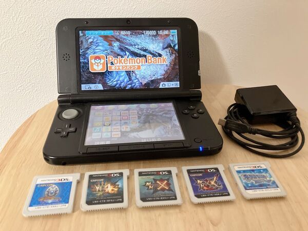 ニンテンドー3DS LL ブラック +カセット5点