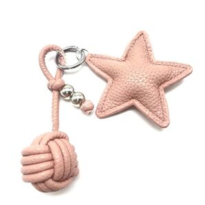 キーホルダー バッグチャーム ピンク 星 キーリング チャーム 鍵