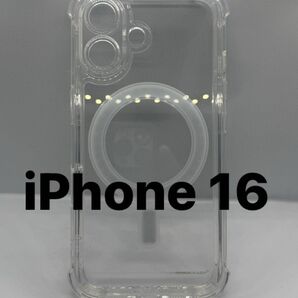 iPhone16 透明 クリア ケース MagSafe 対衝撃 新品未使用 285