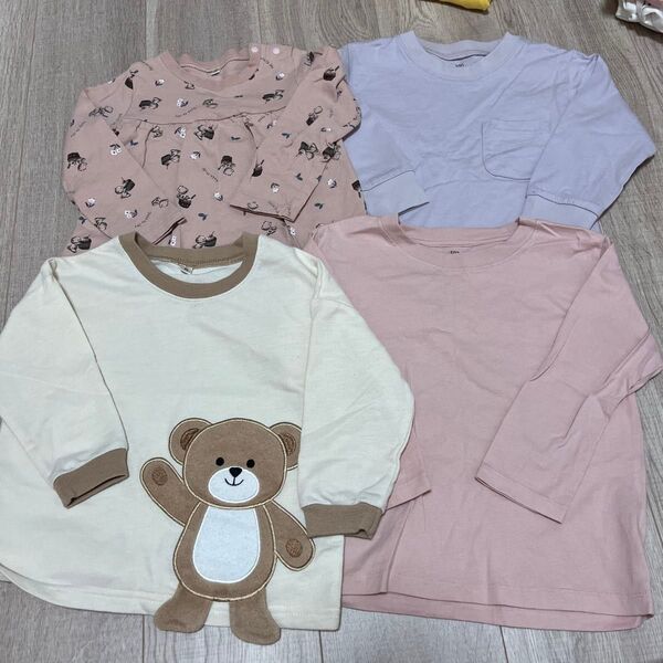 美品 女の子 長袖 無印 バースデイ クマ Tシャツセット 100 まとめ売り Tシャツ 長袖 トップス カットソー ロンT