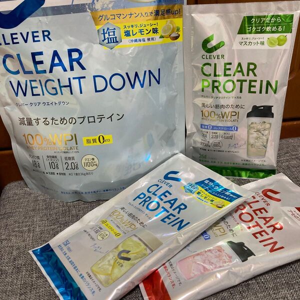 クレバー クリア プロテイン ウエイトダウン 塩レモン味 252g CLEVER ホエイ プロテイン 25g 3種類セット