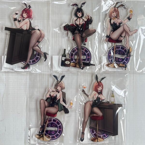 だにまる バニーガール アクリルスタンド オンリーショップ フィギュア コンプ セット