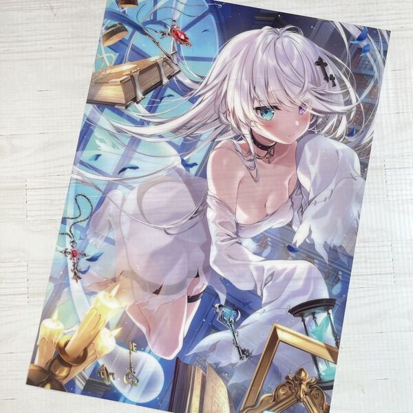 カカオランタン 版画展 クリアポスター A4 イラスト 絵画 幻想 女の子 特典