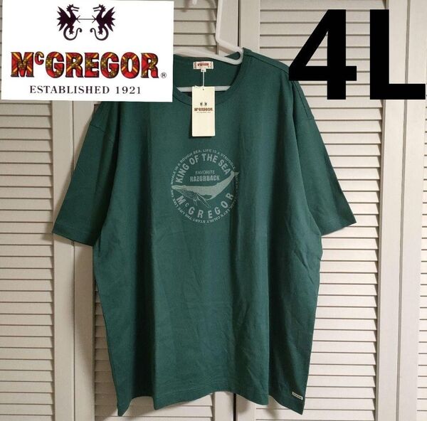 マックレガー プリント Tシャツ グリーン メンズ 大きいサイズ 4L