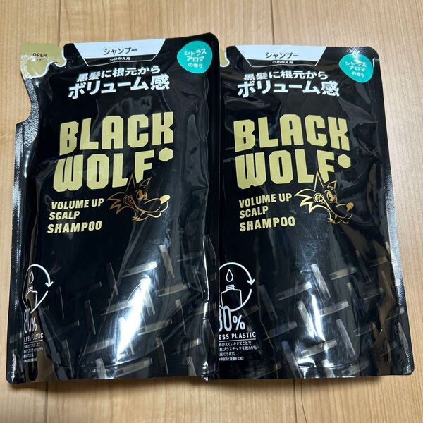 BLACK WOLF ブラックウルフ シャンプー つめかえ用 2個セット スカルプ シャンプー ボリュームアップ