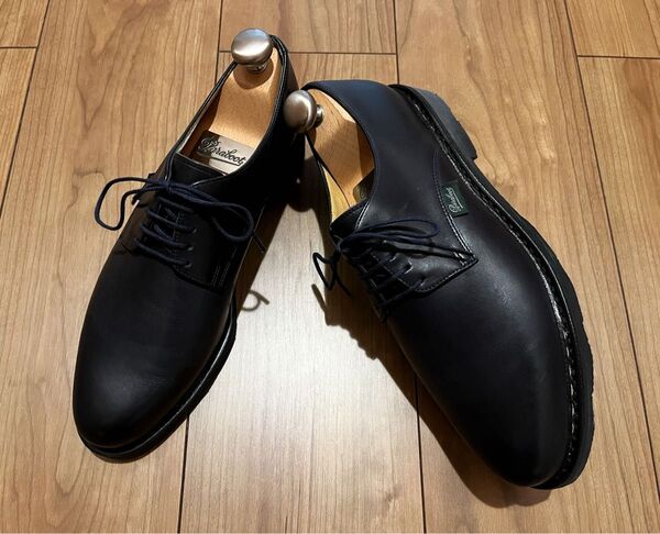 Paraboot プレーントゥ ARLES サイズ4ハーフ ネイビー パラブーツ MICHAEL