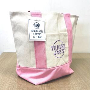 【新品未使用】Trader Joe's 限定販売 ミニパステルキャンバストートバッグ ピンク limited