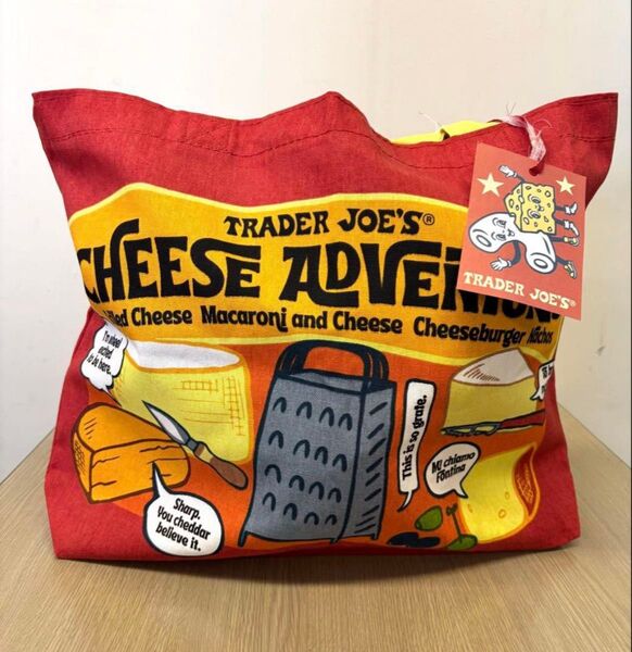 【新品・未使用】アメリカスーパー Trader Joe's トレジョ チーズエコバッグ 100%コットン