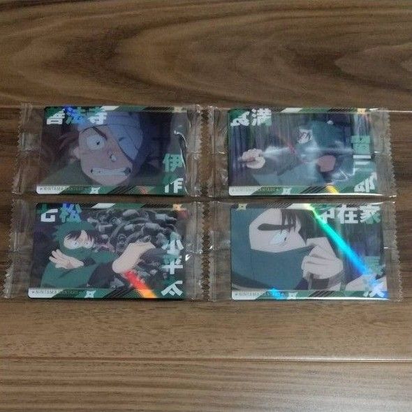 未開封 忍たま乱太郎 ツインウエハースの段 其のニ 4枚 六年 善法寺伊作 食満留三郎 中在家長次 七松小平太