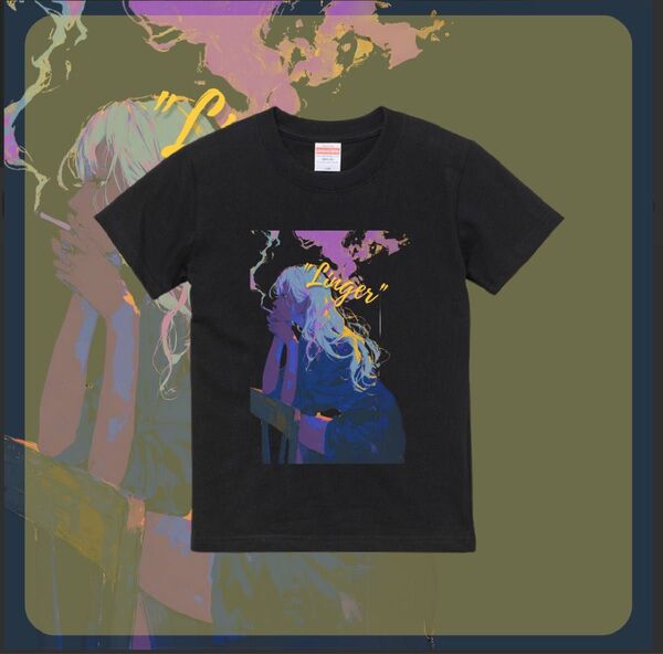 Tシャツ ポップ アート 落書き風 ロゴ入り デザインシャツ おしゃれ 黒 半袖Tシャツ プリント黒 トレンド 原宿 韓国