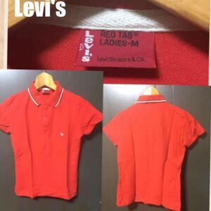 ◆LEVI’S RED TAB リーバイス レッドタブ　半袖ポロシャツ 胸元刺繍入り　2001年製　レディース M 超美品