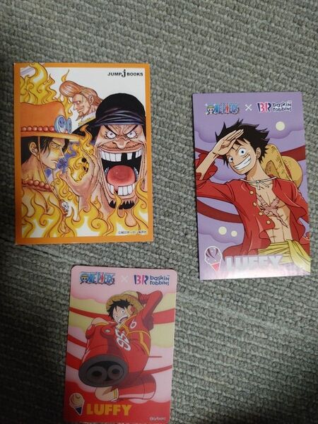 ワンピース novel エース ライトノベル特典カード 31 ルフィ ステッカー クリアカードセット