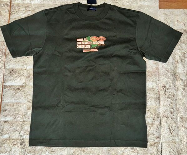 JUN MEN プリントTシャツ モスグリーン M 新品未使用 タグ付き
