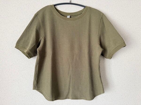 UNIQLO ワッフルクルーネックT(半袖)S