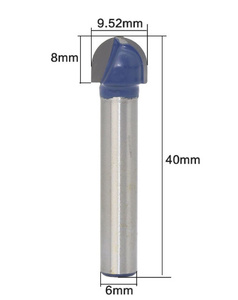 c1291　トリマービット 6mm軸★丸溝ビット 刃径9.52ｍｍ　コアボックスビット