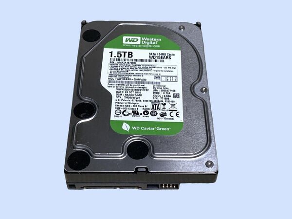 M6881 Western Digital 3.5インチ SATA HDD WD15EARS 1.5TB 使用 188時間