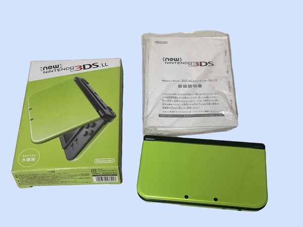 M6913 任天堂 Newニンテンドー 3DS LL/RED-001 ライム×ブラック/箱付