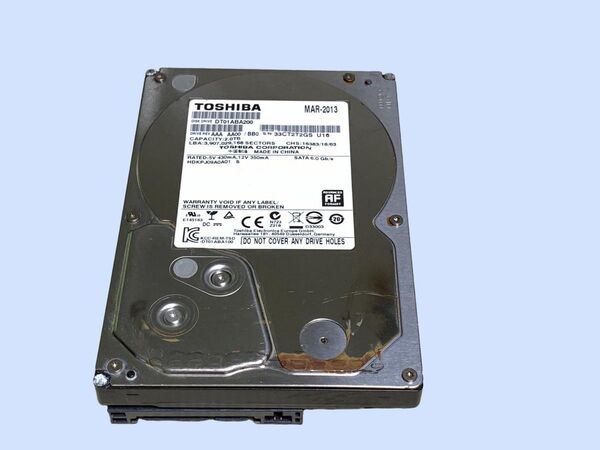 M6998 TOSHIBA 2TB HDD DT01ABA200 3.5インチHDD SATA 使用 83時間